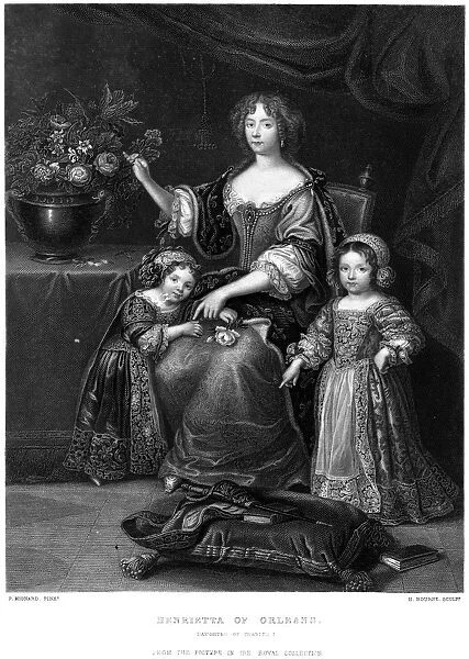 Henrietta of Orleans, daughter of Charles I, 19th century. Artist: H Bourne