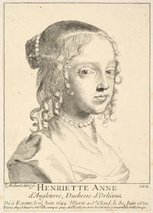 Framed Print : Henriette-Anne d Angleterre, duchesse d Orleans. Creator: Claude Mellan Framed Print : Henriette-Anne d Angleterre, duchesse d Orleans. Creator: Claude Mellan
