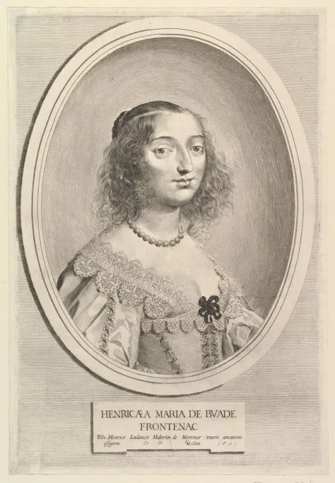 Framed Print : Henriette-Marie de Buade-Frontenac, 1641. Creator: Claude Mellan Framed Print : Henriette-Marie de Buade-Frontenac, 1641. Creator: Claude Mellan