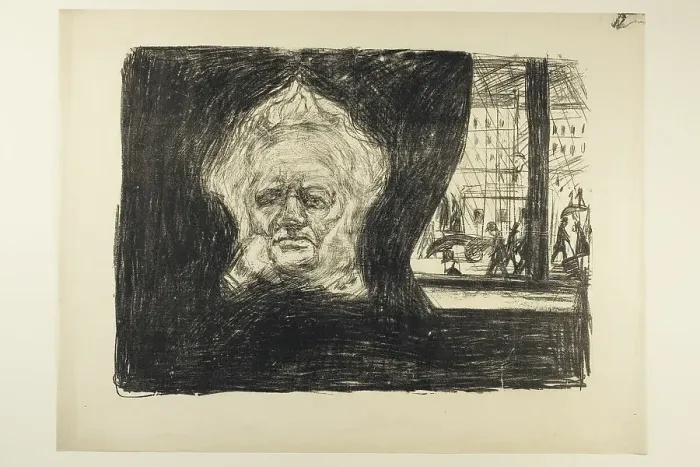 Framed Print : Henrik Ibsen at the Grand Café, 1902. Creator: Edvard Munch Framed Print : Henrik Ibsen at the Grand Café, 1902. Creator: Edvard Munch