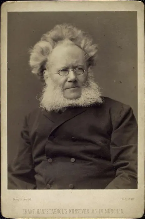 Framed Print : Henrik Ibsen, Norwegian playwright and poet, late 19th or early 20th century. Artist: Franz Hanfstaengl Framed Print : Henrik Ibsen, Norwegian playwright and poet, late 19th or early 20th century. Artist: Franz Hanfstaengl