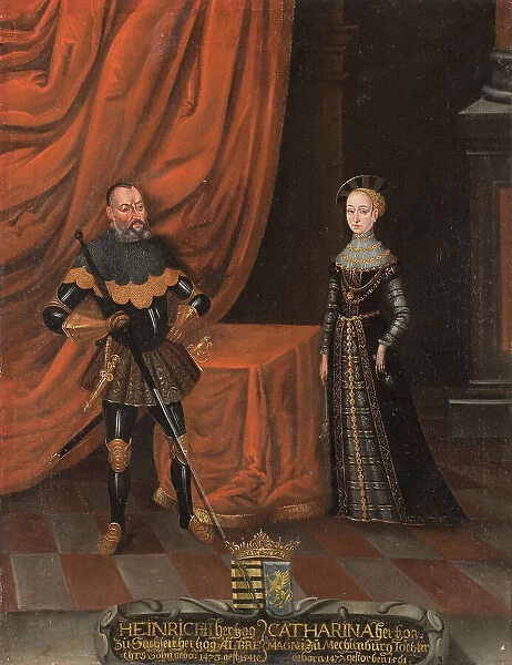 Henry, 1473-1541, Duke of Saxony, Catherine, 1477-1561, Princess of Mecklenburg, c16th century. Creator: Unknown