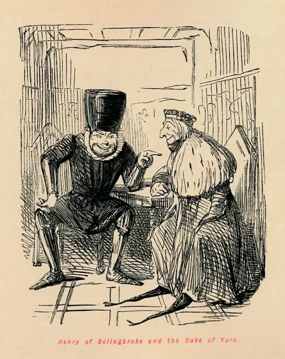 Framed Print : Henry of Bolingbroke and the Duke of York, c1860, (c1860). Artist: John Leech Framed Print : Henry of Bolingbroke and the Duke of York, c1860, (c1860). Artist: John Leech