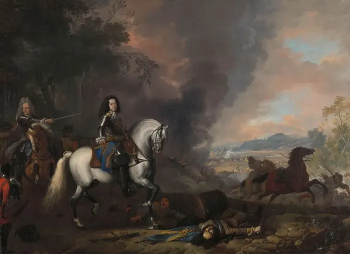 Framed Print : Henry Casimir II, Prince of Nassau-Dietz, in a Battle, 1692. Creator: Jan van Huchtenburg Framed Print : Henry Casimir II, Prince of Nassau-Dietz, in a Battle, 1692. Creator: Jan van Huchtenburg