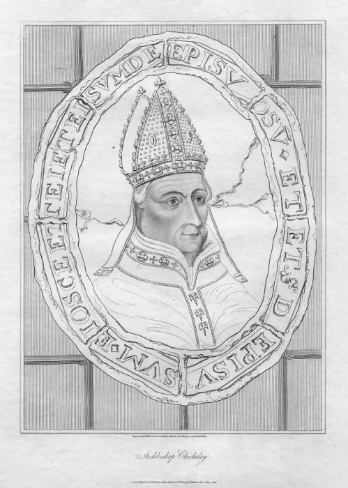 Framed Print : Henry Chicheley, Archbishop of Canterbury, (1805). Artist: R Roffe Framed Print : Henry Chicheley, Archbishop of Canterbury, (1805). Artist: R Roffe