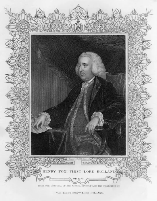 Framed Print : Henry Fox (1705-1774), 1st Baron Holland of Foxley, English statesman, 19th century. Artist: H Robinson Framed Print : Henry Fox (1705-1774), 1st Baron Holland of Foxley, English statesman, 19th century. Artist: H Robinson