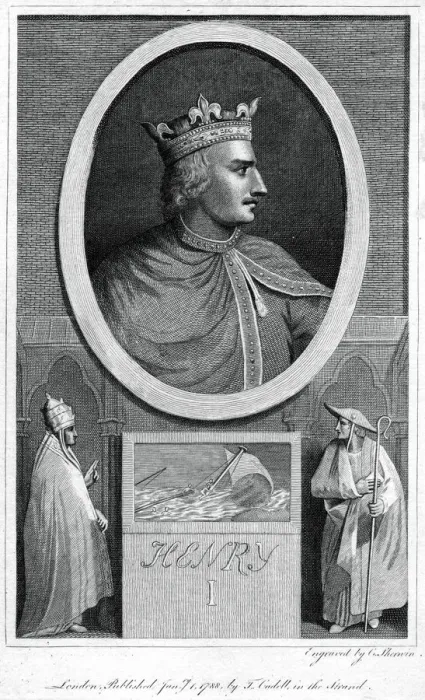 Framed Print : Henry I, King of England, (1788). Artist: Charles Sherwin Framed Print : Henry I, King of England, (1788). Artist: Charles Sherwin