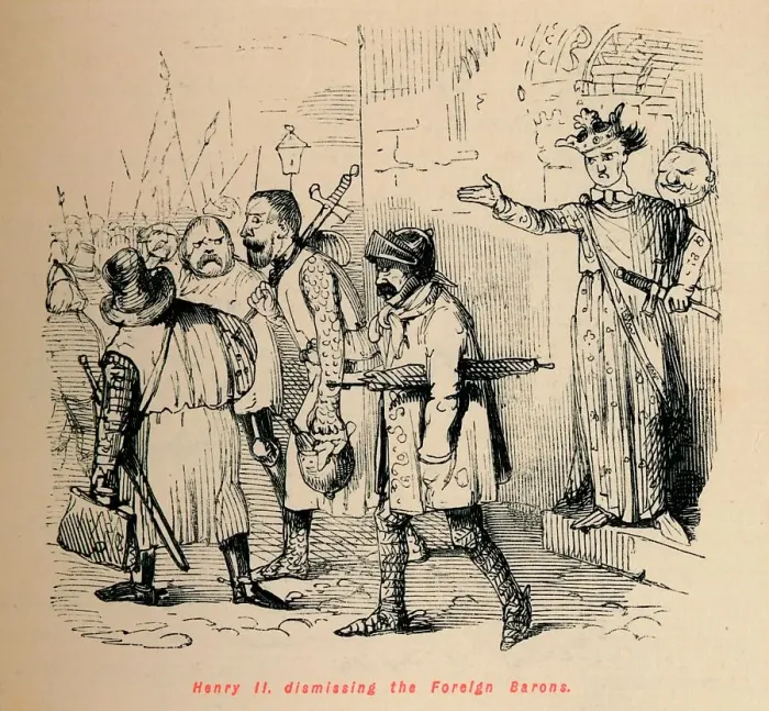 Framed Print : Henry II. dismissing the Foreign Barons, c1860, (c1860). Artist: John Leech Framed Print : Henry II. dismissing the Foreign Barons, c1860, (c1860). Artist: John Leech
