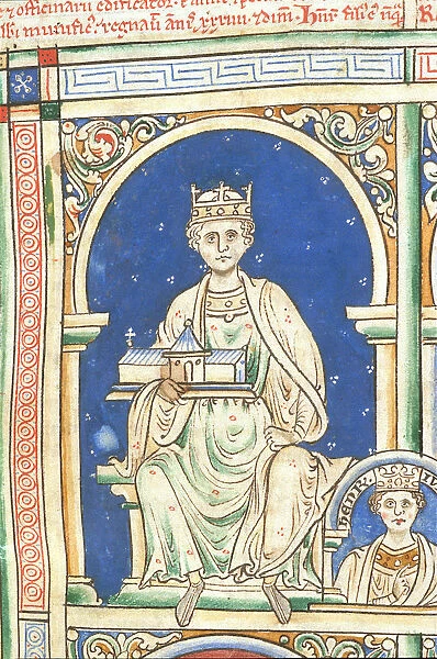 Henry II of England (From the Historia Anglorum, Chronica majora). Artist: Paris, Matthew (c. 1200-1259)