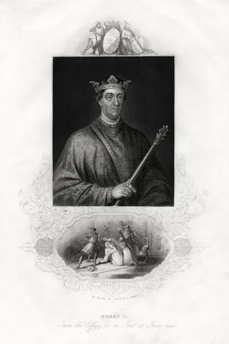 Framed Print : Henry II, King of England, 1860 Framed Print : Henry II, King of England, 1860