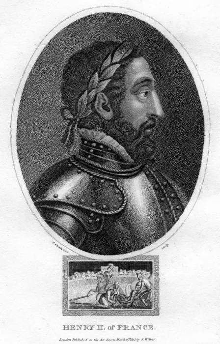 Framed Print : Henry II, King of France, (1805). Artist: J Chapman Framed Print : Henry II, King of France, (1805). Artist: J Chapman