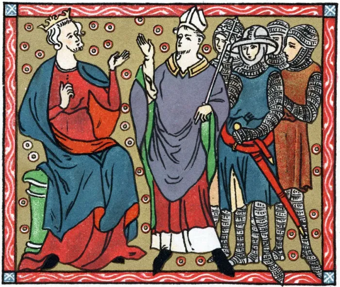 Framed Print : Henry II and Thomas a Becket Framed Print : Henry II and Thomas a Becket