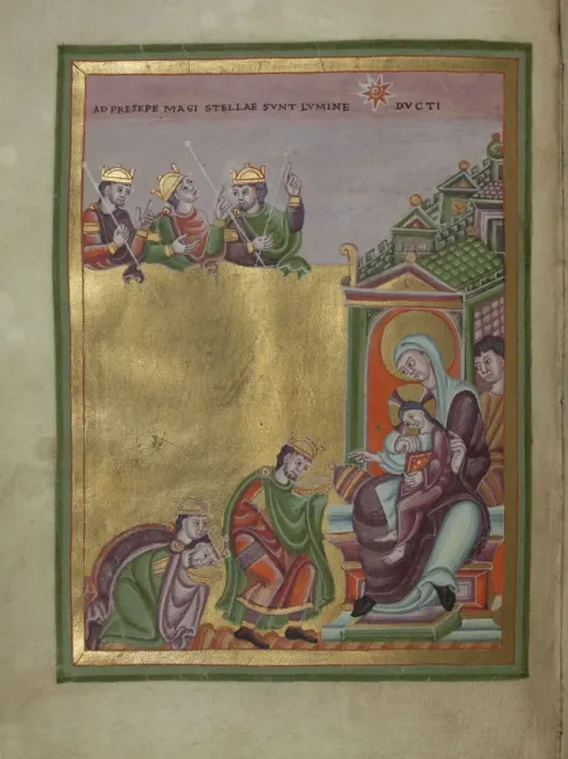 Framed Print : Henry III, Holy Roman Emperor (Evangelarium for Henry III), 1039?1043. Artist: Anonymous Framed Print : Henry III, Holy Roman Emperor (Evangelarium for Henry III), 1039?1043. Artist: Anonymous