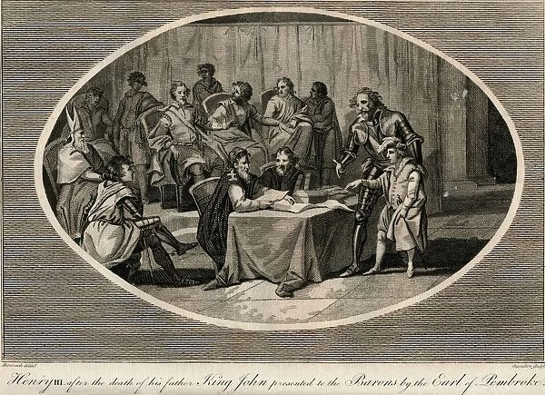 Henry III presented to the Barons by the Earl of Pembroke, 1216 (1793)