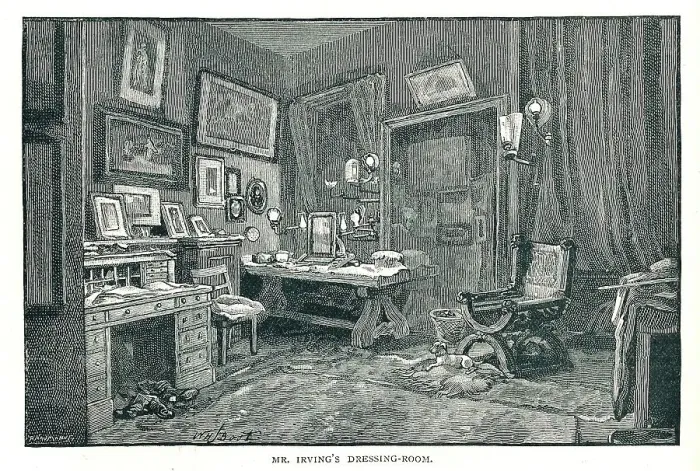 Framed Print : Henry Irvings Dressing Room, 1891 Framed Print : Henry Irvings Dressing Room, 1891