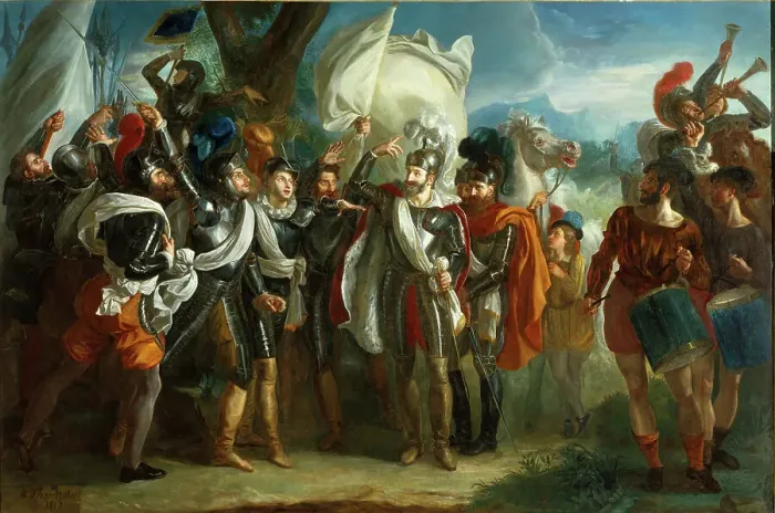 Framed Print : Henry IV at the Battle of Ivry. Creator: Hardivillier, Charles Achille, d (1795-after 1835) Framed Print : Henry IV at the Battle of Ivry. Creator: Hardivillier, Charles Achille, d (1795-after 1835)