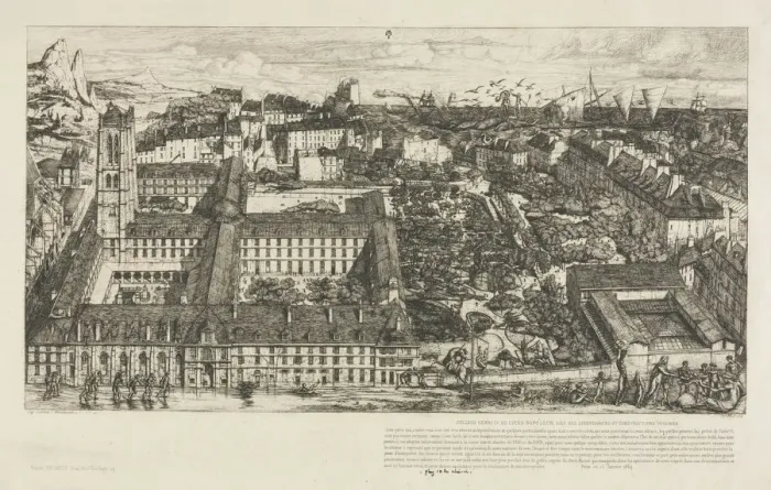 Framed Print : Henry IV College, 1863-1864. Creator: Charles Meryon (French, 1821-1868) Framed Print : Henry IV College, 1863-1864. Creator: Charles Meryon (French, 1821-1868)