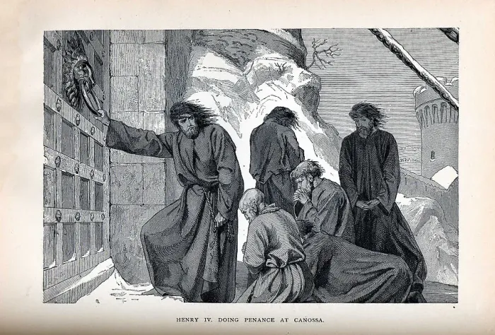 Framed Print : Henry IV Doing Penance at Canossa, 1882. Artist: Anonymous Framed Print : Henry IV Doing Penance at Canossa, 1882. Artist: Anonymous