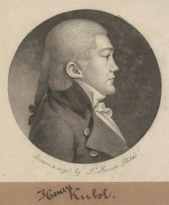 Framed Print : Henry Kuhl, 1802. Creator: Charles Balthazar Julien Fevret de Saint-Memin Framed Print : Henry Kuhl, 1802. Creator: Charles Balthazar Julien Fevret de Saint-Memin