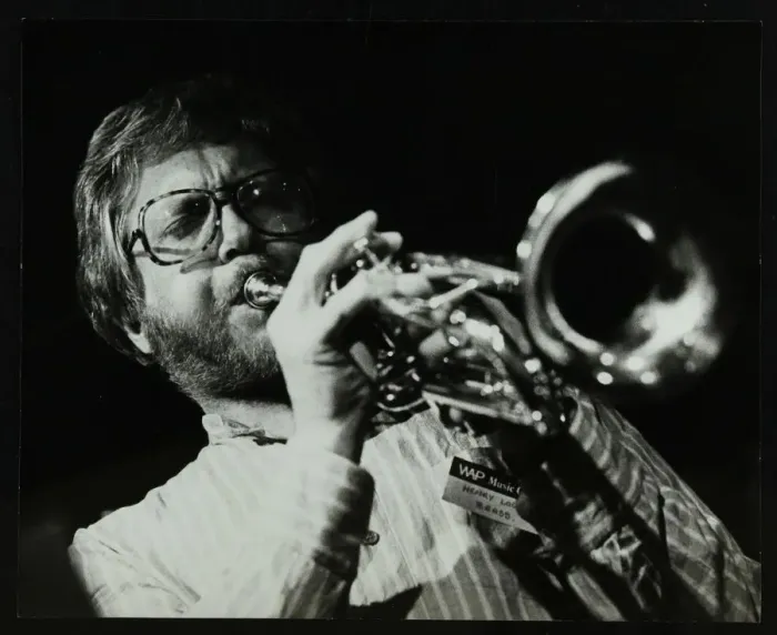 Framed Print : Henry Lowther playing the trumpet at The Stables, Wavendon, Buckinghamshire. Artist Framed Print : Henry Lowther playing the trumpet at The Stables, Wavendon, Buckinghamshire. Artist