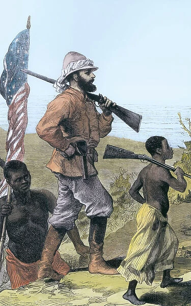 Henry Morton Stanley approaching Lake Tanganyika, Africa, 19th century