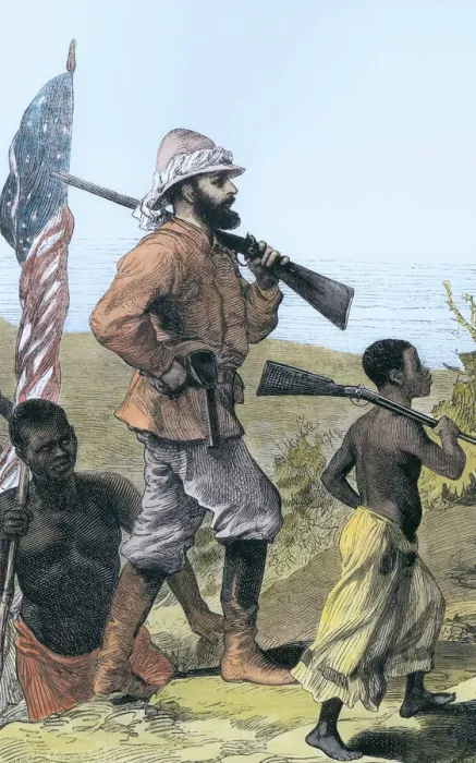 Framed Print : Henry Morton Stanley approaching Lake Tanganyika, Africa, 19th century Framed Print : Henry Morton Stanley approaching Lake Tanganyika, Africa, 19th century