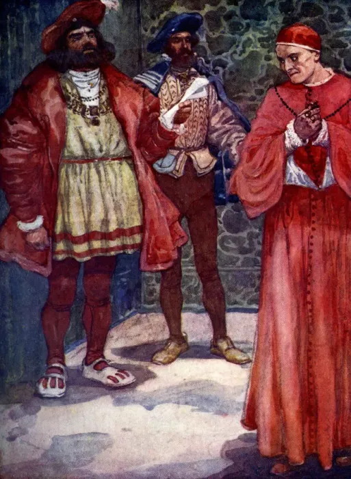 Framed Print : Henry sent Wolsey away from court, c1529, (1905). Artist: As Forrest Framed Print : Henry sent Wolsey away from court, c1529, (1905). Artist: As Forrest