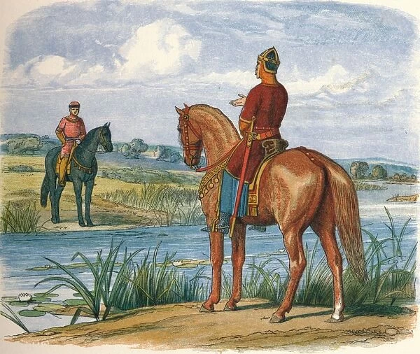 Henry and Stephen confer across the Thames, 1153 (1864). Artist: James William Edmund Doyle