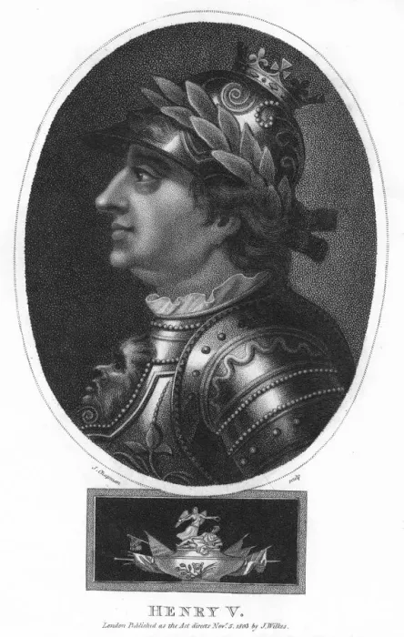 Framed Print : Henry V, King of England, (1803). Artist: J Chapman Framed Print : Henry V, King of England, (1803). Artist: J Chapman