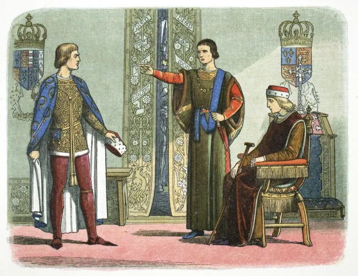Framed Print : Henry VI of England and the Dukes of York and Somerset, 1450 (1864) Framed Print : Henry VI of England and the Dukes of York and Somerset, 1450 (1864)