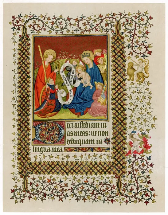 Framed Print : Henry VI before the Virgin and Child, c1420 Framed Print : Henry VI before the Virgin and Child, c1420