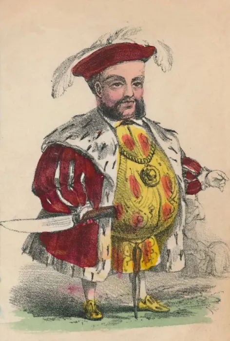 Framed Print : Henry VIII, 1856. Artist: Alfred Crowquill Framed Print : Henry VIII, 1856. Artist: Alfred Crowquill
