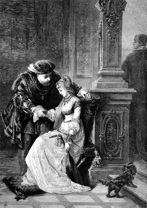 Framed Print : Henry VIII. and Anne Boleyn by G.F. Folingsby, National Gallery of Art, Melbourne, Australia, 1880 Creator: Unknown Framed Print : Henry VIII. and Anne Boleyn by G.F. Folingsby, National Gallery of Art, Melbourne, Australia, 1880 Creator: Unknown