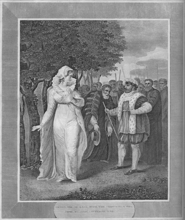 Framed Print : Henry VIII in rage with the Chancellor Who Came To Seize Catherine Parr, 1838 Framed Print : Henry VIII in rage with the Chancellor Who Came To Seize Catherine Parr, 1838