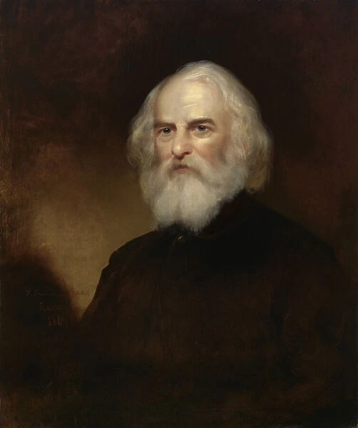 Henry Wadsworth Longfellow, 1869. Creator: Thomas Buchanan Read