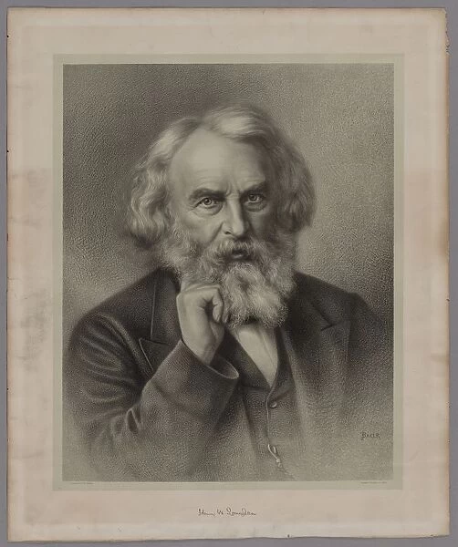 Henry Wadsworth Longfellow, 1875. Creator: J. Baker (American)