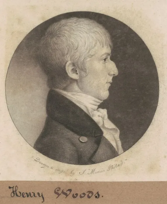Framed Print : Henry Woods, 1802. Creator: Charles Balthazar Julien Fevret de Saint-Memin Framed Print : Henry Woods, 1802. Creator: Charles Balthazar Julien Fevret de Saint-Memin