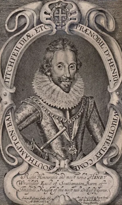 Framed Print : Henry Wriothesley, Earl of Southampton, patron of William Shakespeare, c1617 (1894). Artist: Simon de Passe Framed Print : Henry Wriothesley, Earl of Southampton, patron of William Shakespeare, c1617 (1894). Artist: Simon de Passe