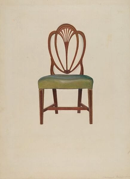 Hepplewhite Chair, c. 1936. Creator: Samuel Fineman