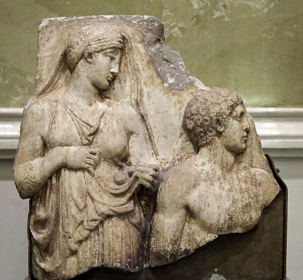 Heracles in the Garden of the Hesperides, fragment of a relief, early 2nd century
