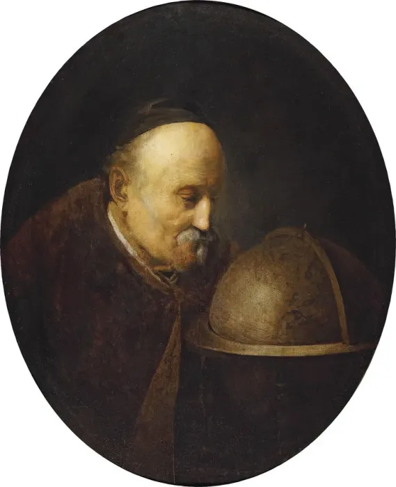 Framed Print : Heraclitus. Artist: Dou, Gerard (Gerrit) (1613-1675) Framed Print : Heraclitus. Artist: Dou, Gerard (Gerrit) (1613-1675)