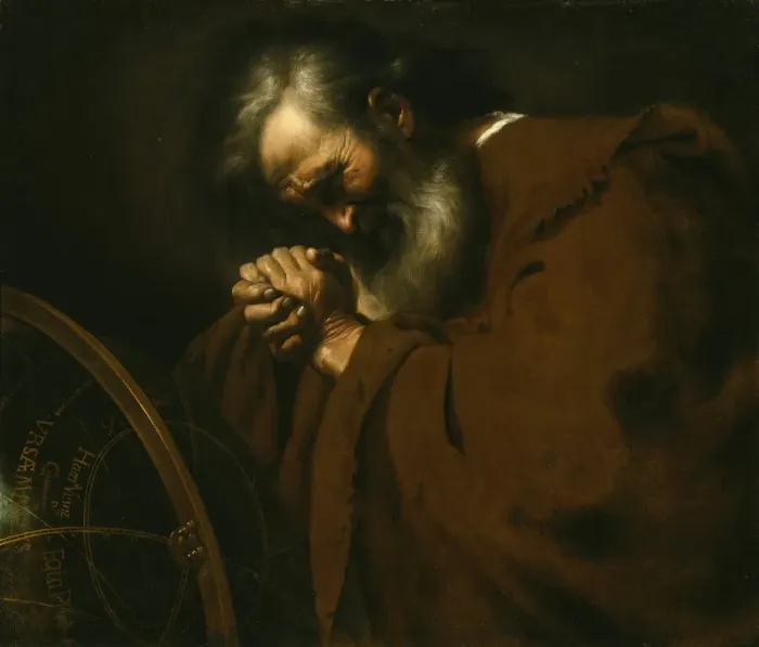 Framed Print : Heraclitus, the Weeping Philosopher, c. 1630. Creator: Unknown Framed Print : Heraclitus, the Weeping Philosopher, c. 1630. Creator: Unknown