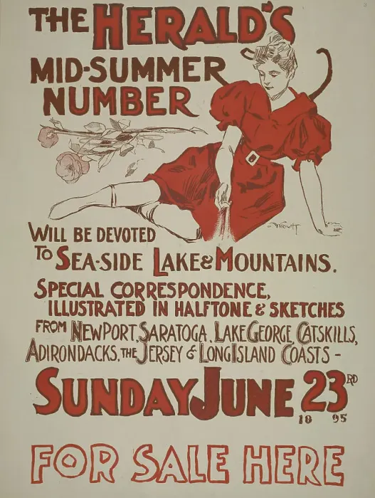 Framed Print : The herald's mid-summer number. Sunday June 23rd 1895. c1895. Creator: Charles Hubbard Wright Framed Print : The herald's mid-summer number. Sunday June 23rd 1895. c1895. Creator: Charles Hubbard Wright