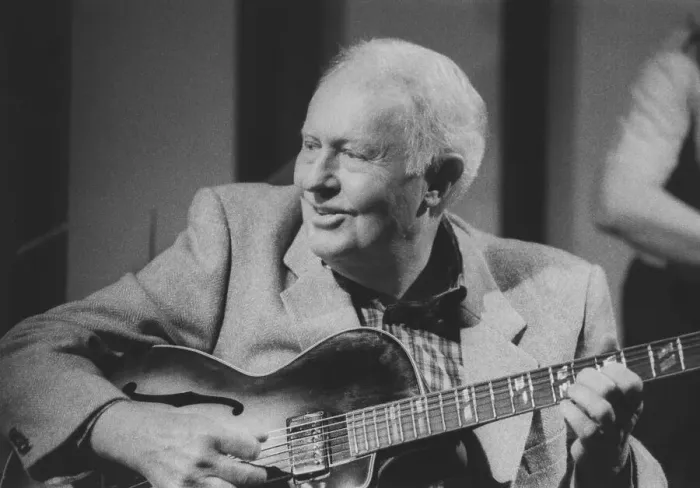 Framed Print : Herb Ellis, (Great Guitars), 100 Club, London, 1988. Creator: Brian Foskett Framed Print : Herb Ellis, (Great Guitars), 100 Club, London, 1988. Creator: Brian Foskett