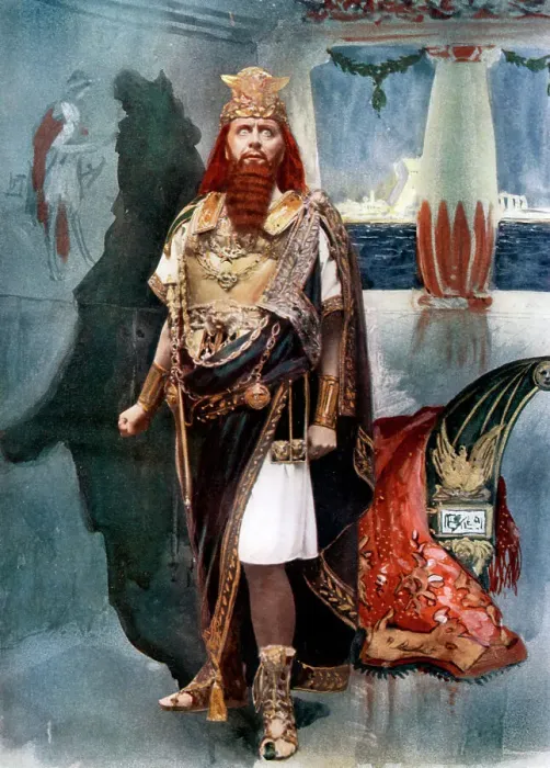 Framed Print : Herbert Beerbohm Tree in Herod, c1902. Artist: Langfier Photo Framed Print : Herbert Beerbohm Tree in Herod, c1902. Artist: Langfier Photo