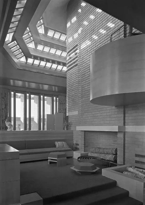 Framed Print : Herbert F. Johnson, Jr. Wingspread, residence in Racine, Wisconsin, 1939. Creator: Gottscho-Schleisner, Inc Framed Print : Herbert F. Johnson, Jr. Wingspread, residence in Racine, Wisconsin, 1939. Creator: Gottscho-Schleisner, Inc