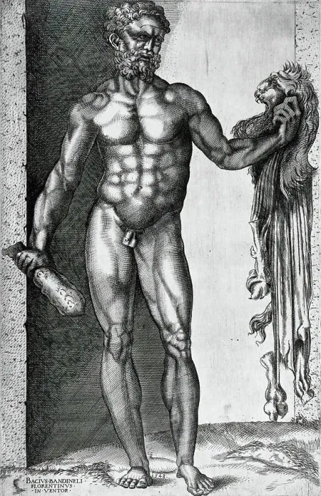Framed Print : Hercules, 1548. Creator: Baccio Bandinelli Framed Print : Hercules, 1548. Creator: Baccio Bandinelli