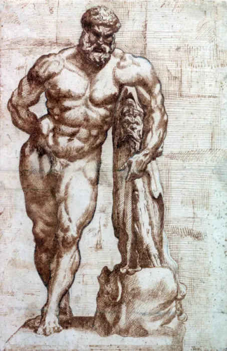 Framed Print : Hercules, 17th century. Artist: Niccolo de Simone Framed Print : Hercules, 17th century. Artist: Niccolo de Simone