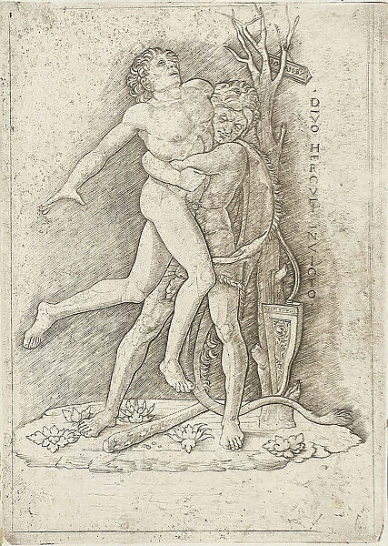 Hercules and Antaeus, after 1507. Creator: Giovanni Antonio da Brescia