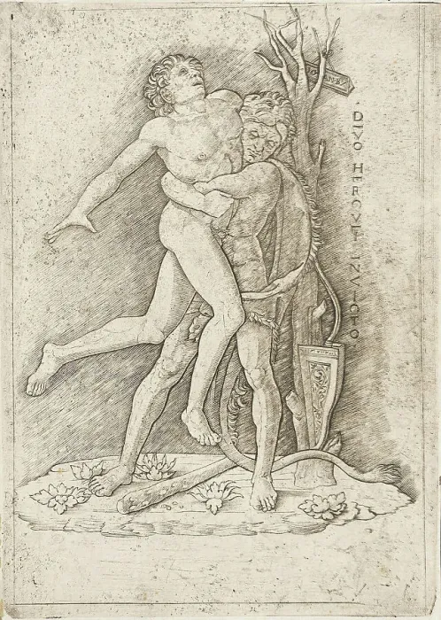 Framed Print : Hercules and Antaeus, after 1507. Creator: Giovanni Antonio da Brescia Framed Print : Hercules and Antaeus, after 1507. Creator: Giovanni Antonio da Brescia